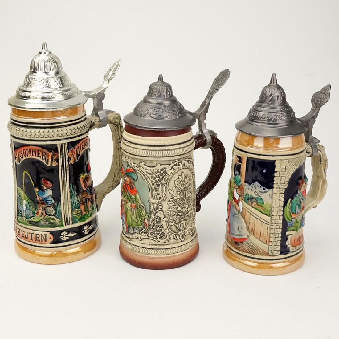Three Modern German Steins. Includes 2 Thewalt 7-1/2" (1 of 7)