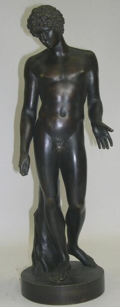Two Large 19C Patinat Bronze Sculptures David & D - 5
