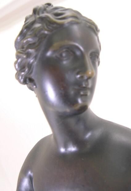 Two Large 19C Patinat Bronze Sculptures David & D - 7