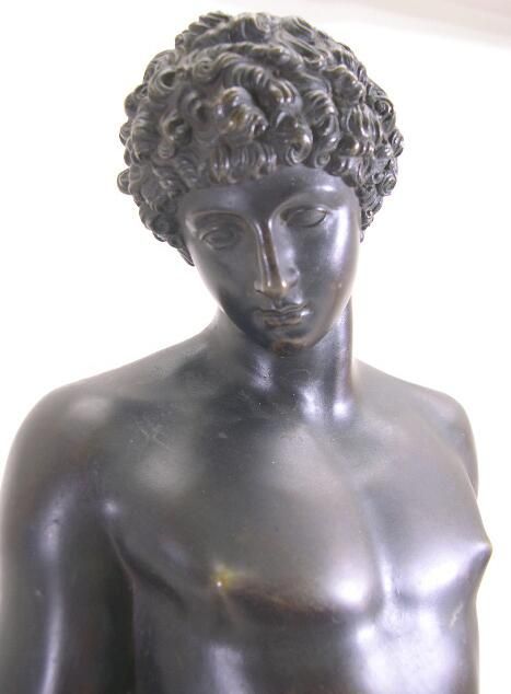 Two Large 19C Patinat Bronze Sculptures David & D - 8