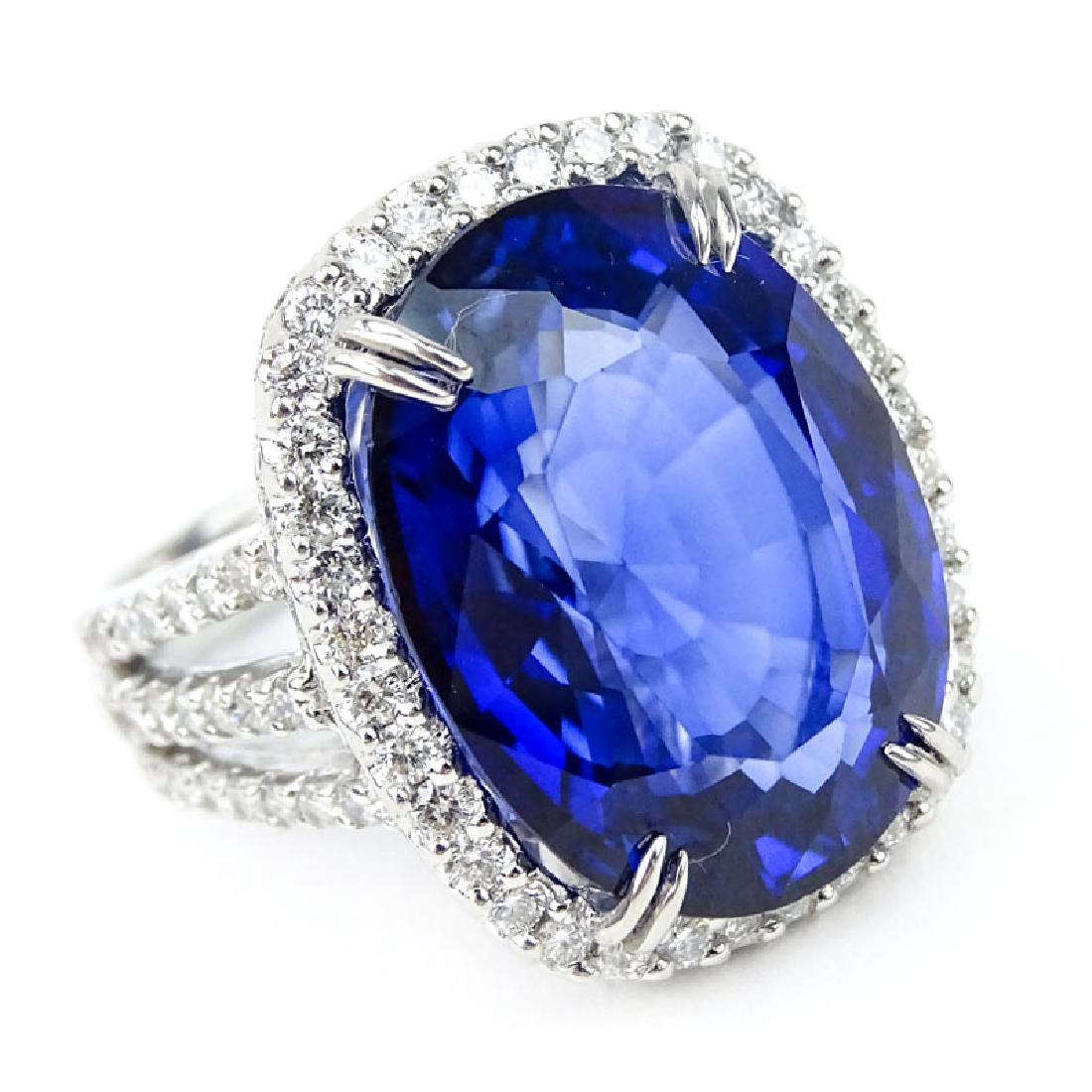 24.14 Carat Oval Cut Royal Blue Sapphire, 2.08 Carat (1 of 6)