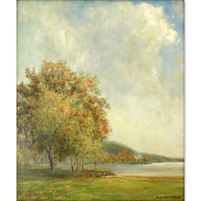 William Langson Lathrop, American (1859-1938) Oil on Bo (1 of 5)