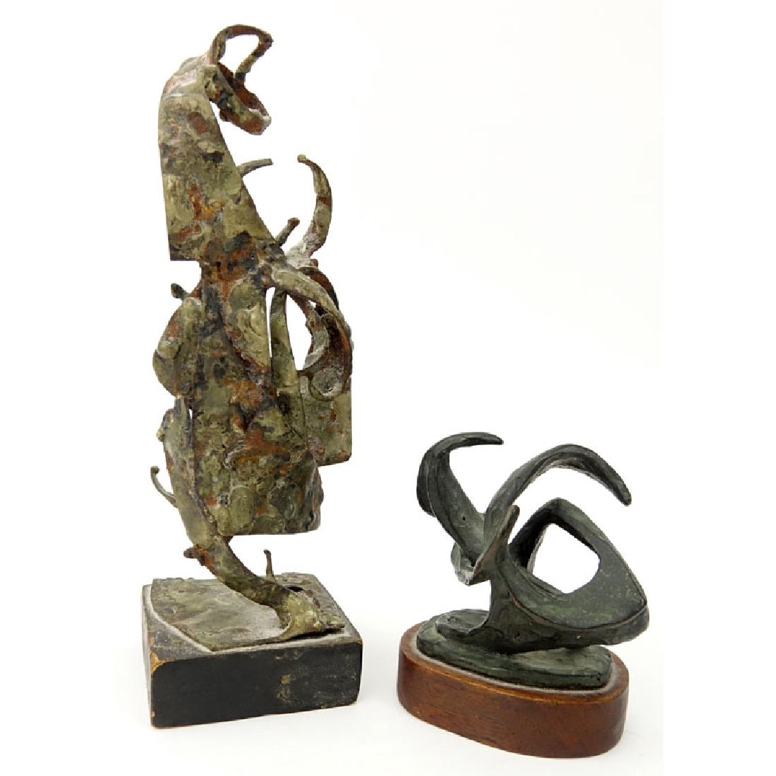 Grouping of Two (2) Mid Century Abstract Bronze and (1 of 4)