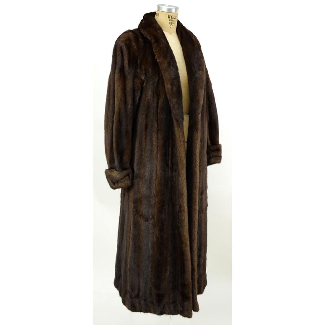 A Birger Christensen Full Length Ranch Mink Coat. Saks (1 of 7)