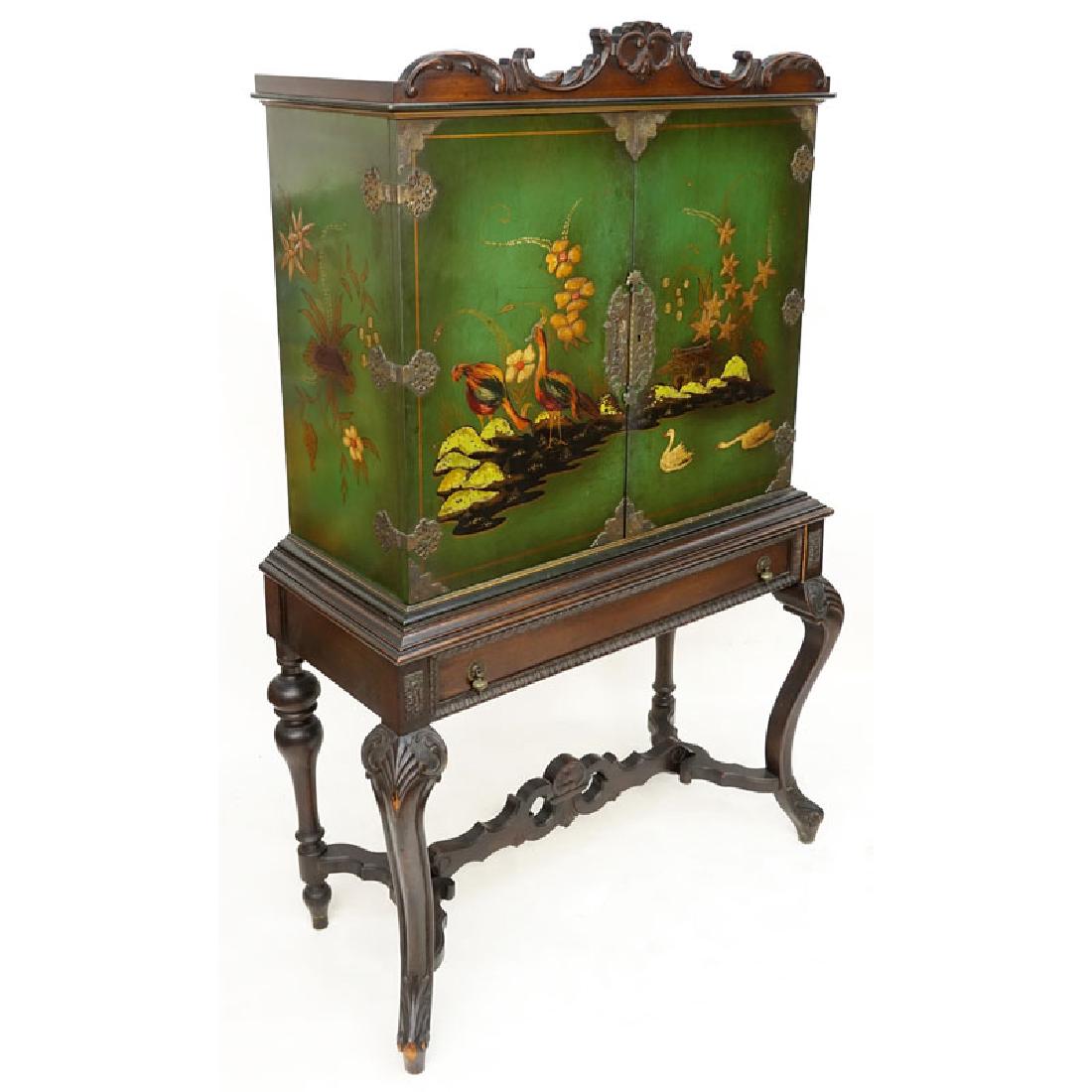 Early 20th Century Queen Anne Style Lacquered Chest On (1 of 4)