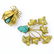 Two Vintage 18 Karat Yellow Gold and Turquoise