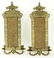 Pair of Empire Style Gilt Brass Mirrored Two Arm Wall - 4