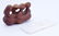 Modern Abstract Wooden Sculpture on White Marble Base. - 2