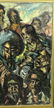 20th Century Oil on Canvas "Faces". Unsigned. Small - 4