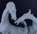 Large Lladro Horse Group in White on Original Stand. - 3