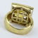 Square Cut Citrine, Diamond and 14 Karat Yellow Gold - 2