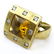 Square Cut Citrine, Diamond and 14 Karat Yellow Gold - 3