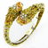 Vintage Italian 18 Karat Yellow Gold Tiger Bangle