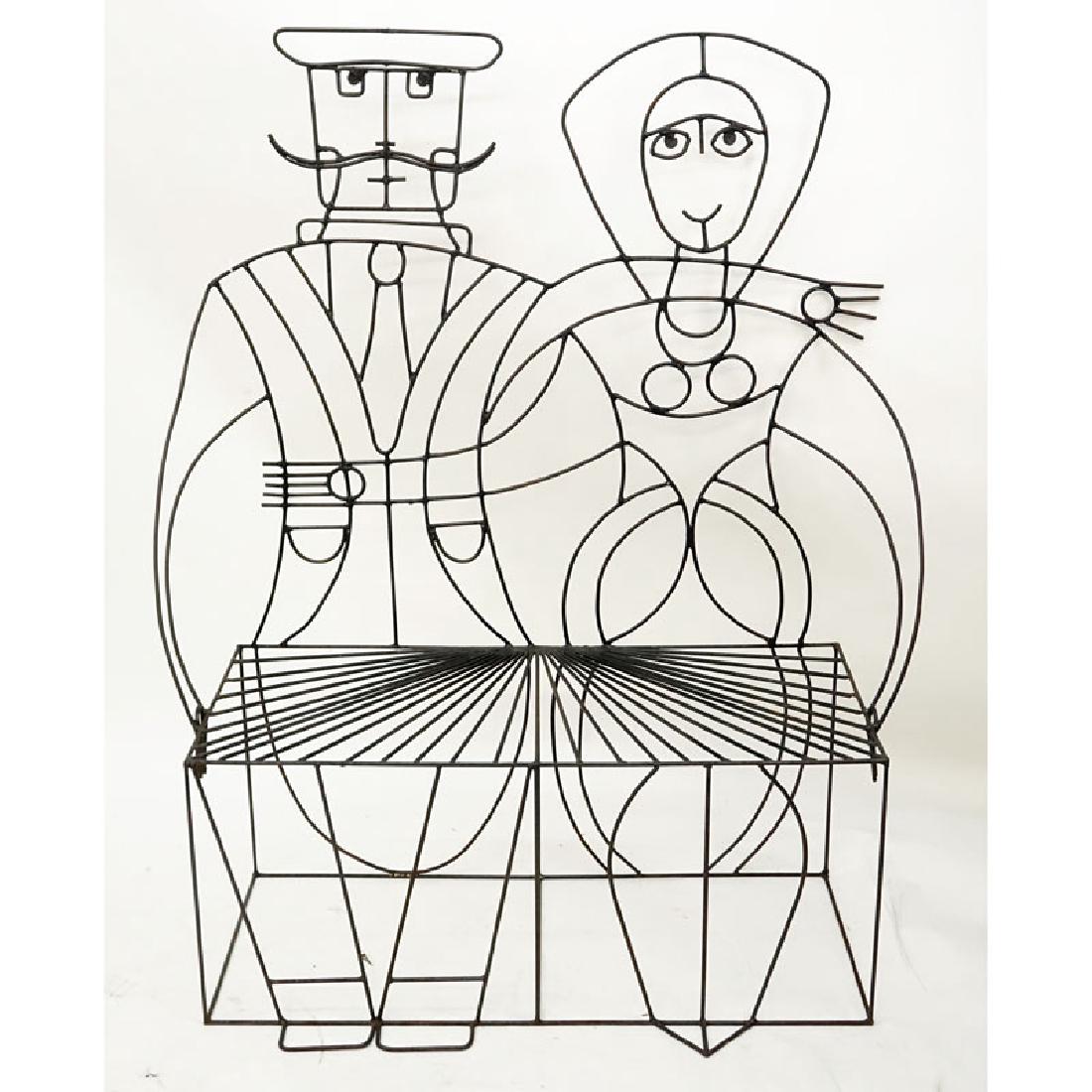 John Risley, American (1919-2002) Wrought Iron Bench, (1 of 4)