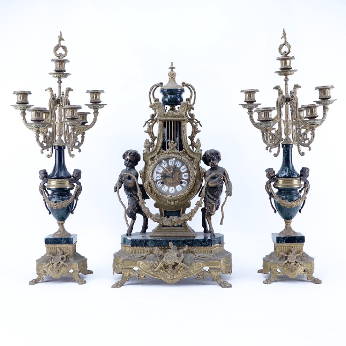 19/20th Century Empire Style Gilt Bronze and Marble (1 of 8)