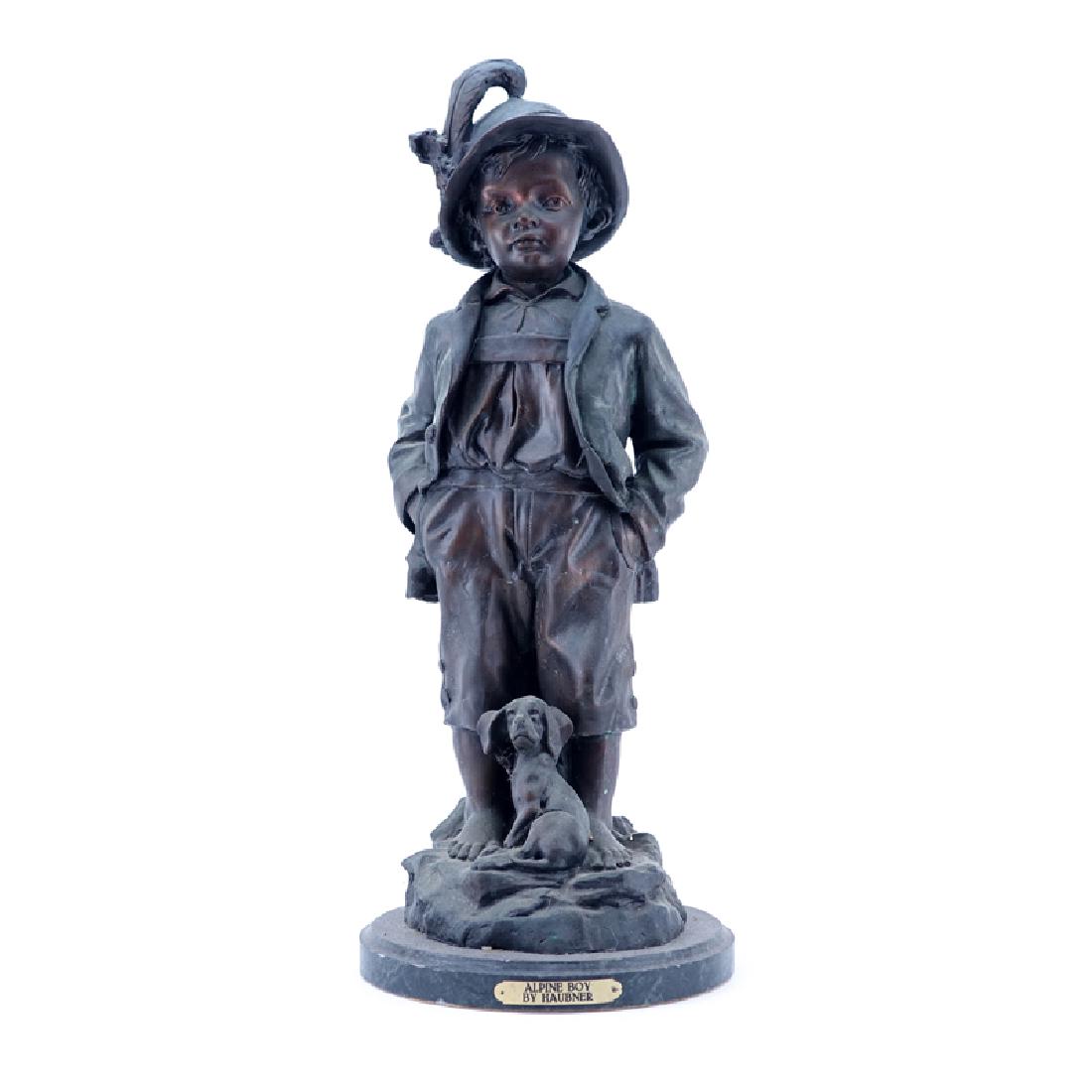 Large 20th Century French Metal "Alpine Boy" Sculpture (1 of 6)