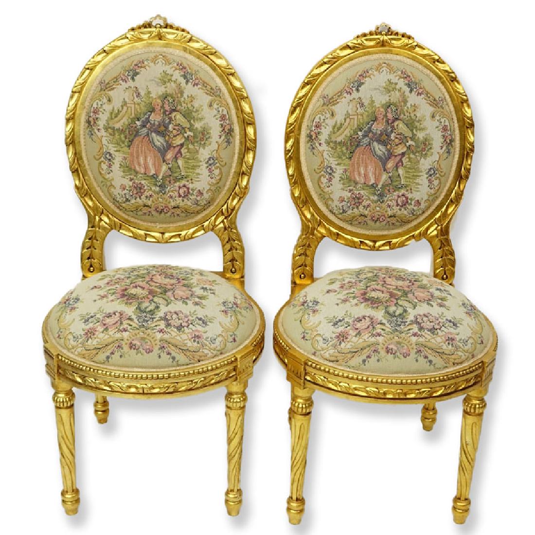 Pair of 20th Century Louis XVI Style Giltwood and (1 of 4)