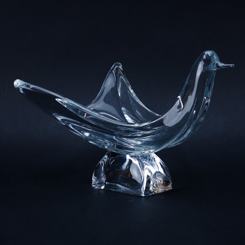 Daum France Crystal Bird Bowl. Signed. Good condition. (1 of 3)