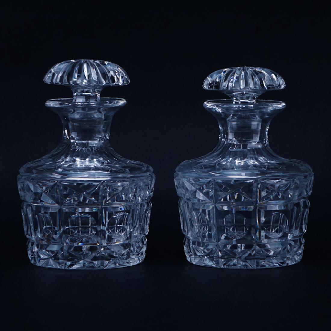 Two (2) Cut Crystal Decanters. Unsigned. Good (1 of 2)