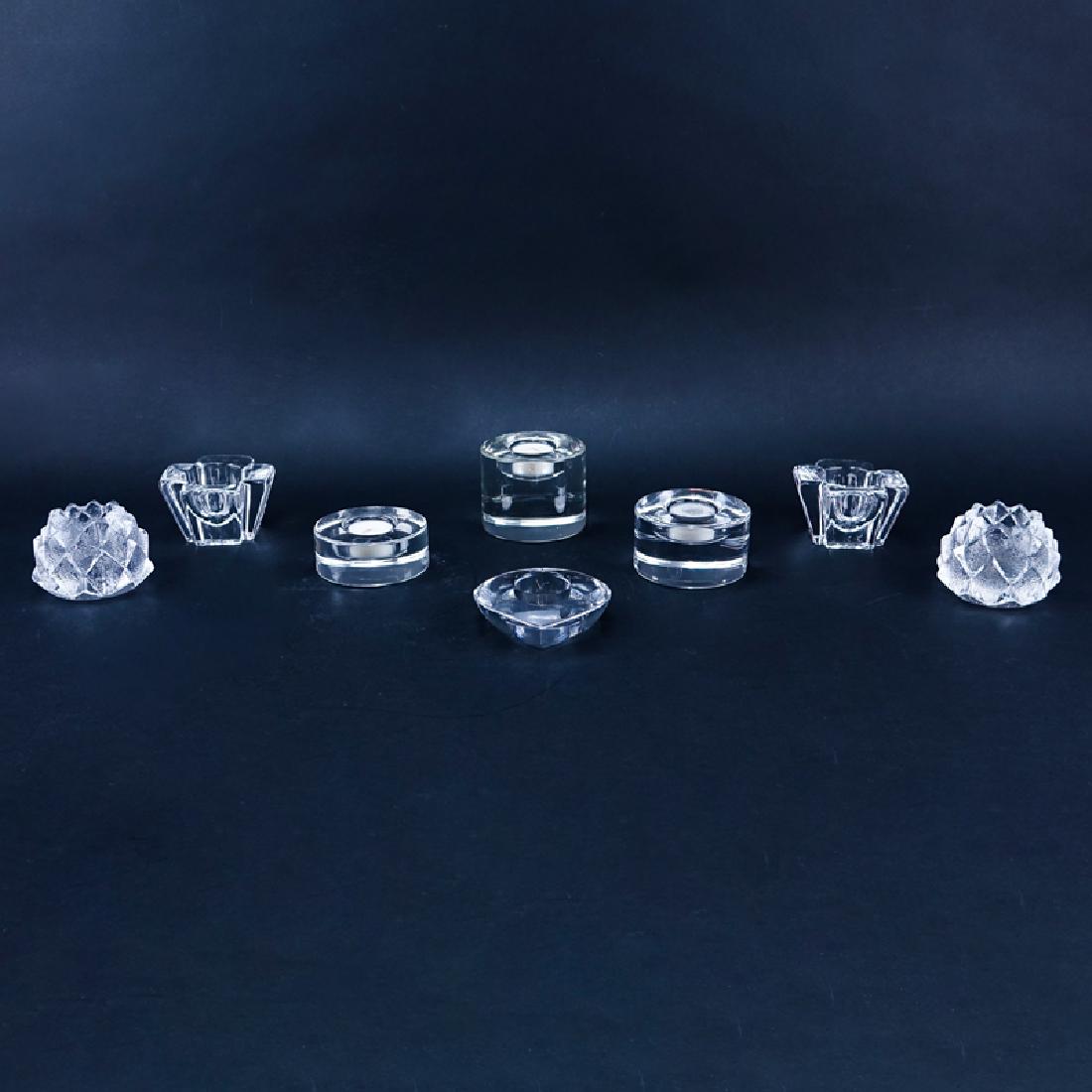 Collection of Eight (8) Orrefors Crystal Candle Holders (1 of 5)