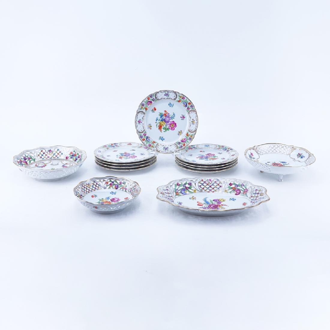 Thirteen (13) Pieces Vintage Bavaria Hand Painted Table (1 of 7)