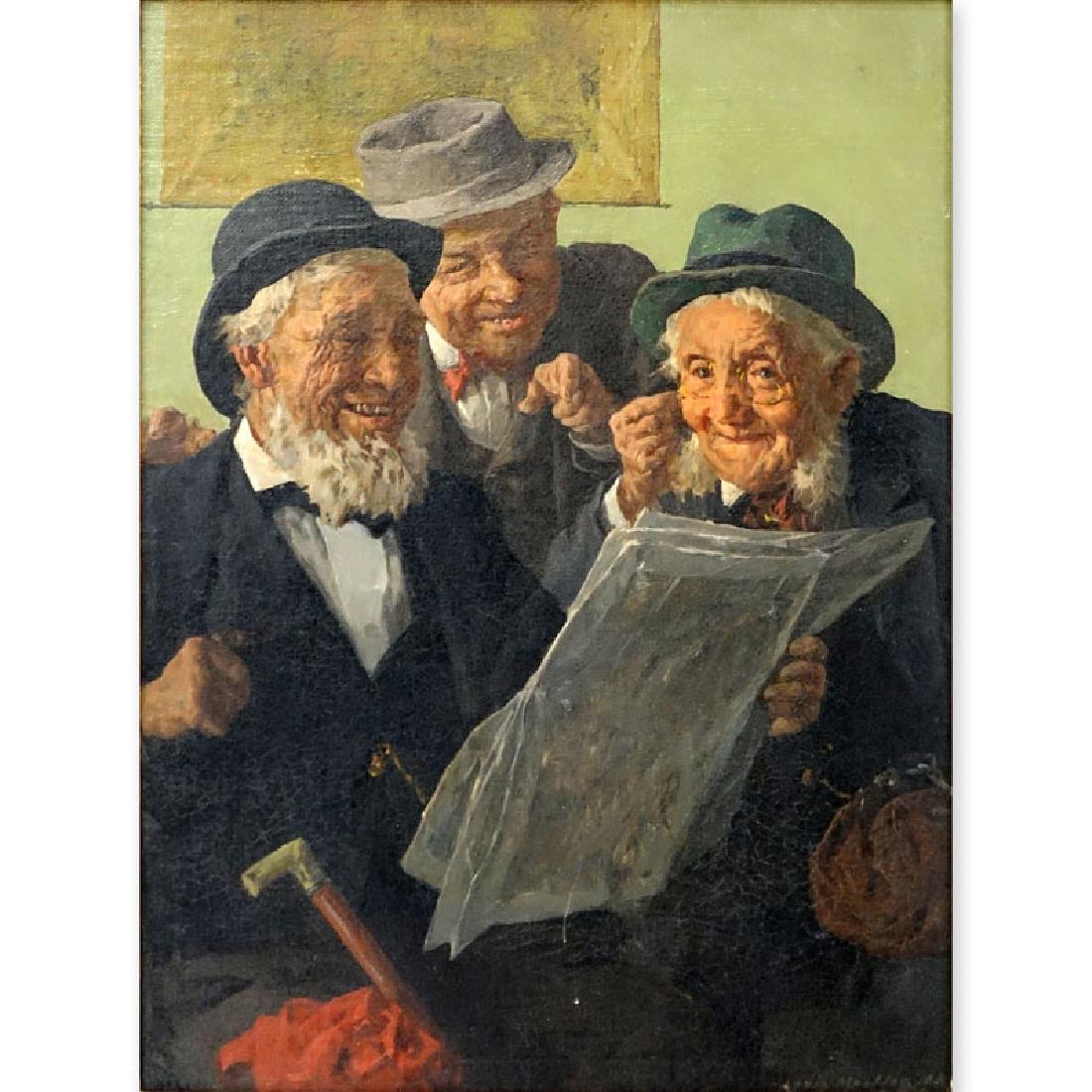 Louis Muller (19/20th C.) Oil on Canvas, Old Men (1 of 7)