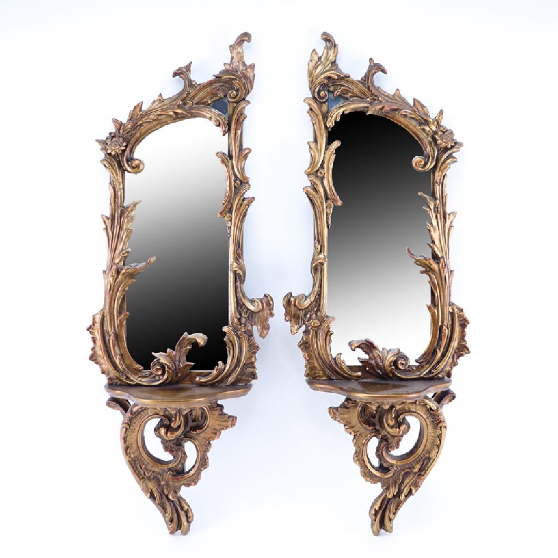 Pair of Mid 20th Century Rococo style Gilt Mirror (1 of 5)
