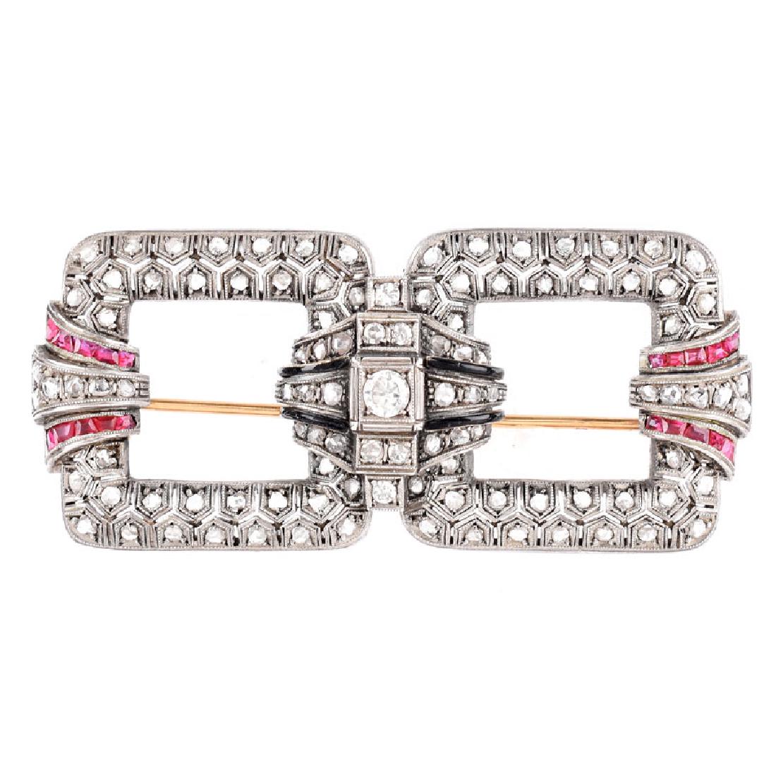 Antique Old European Cut and Rose Cut Diamond, Ruby, (1 of 5)