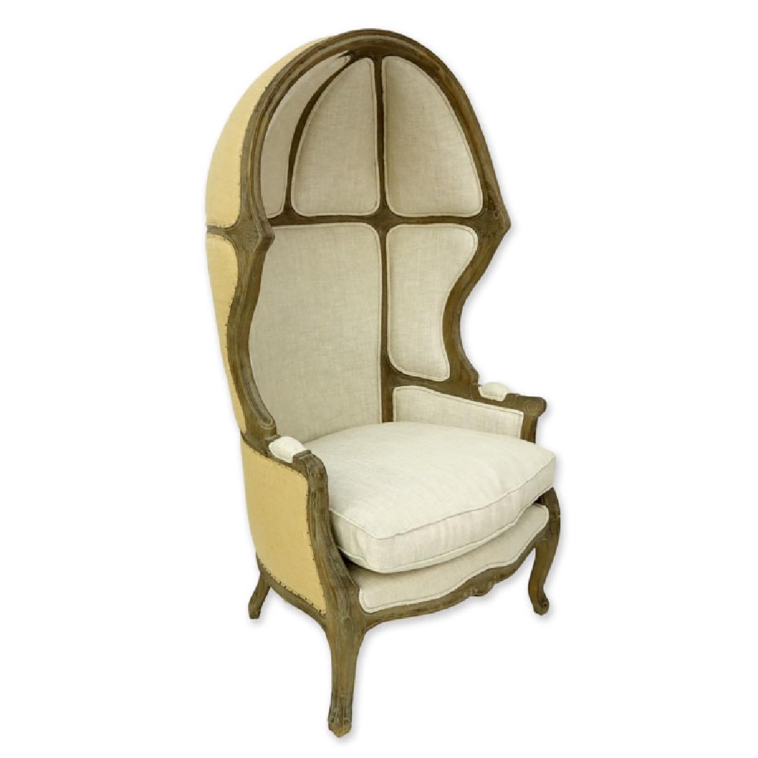 Louis XV Style Versailles Carved Oak, Burlap Backed and (1 of 7)