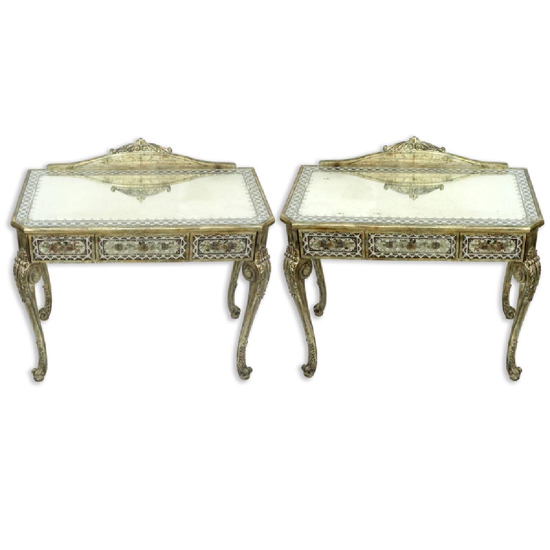 Pair of La Barge Venetian Style Mirrored, Painted, and (1 of 5)