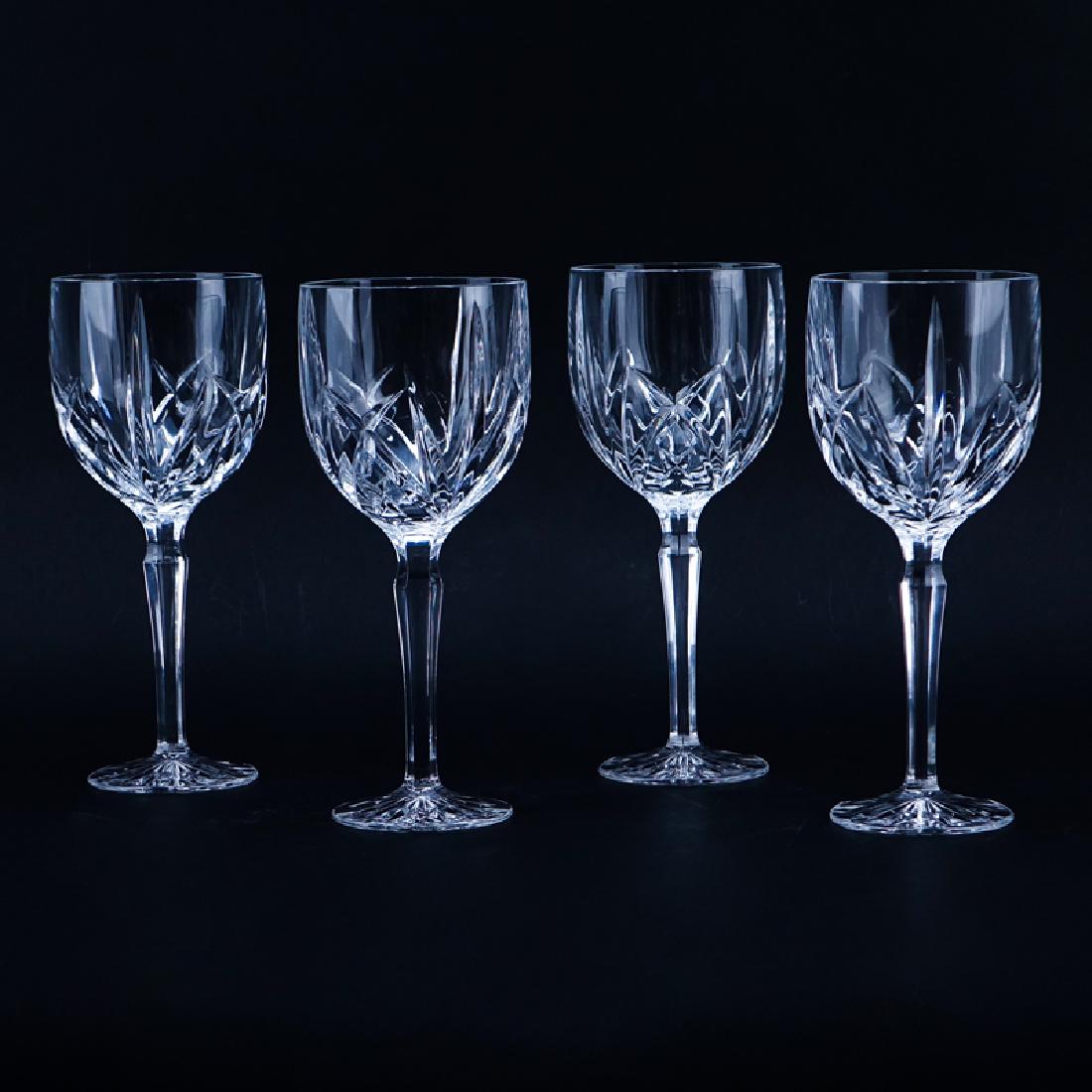 Four (4) Waterford for Marquis Crystal Goblets. Signed. (1 of 5)