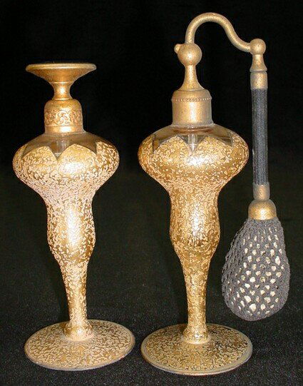 2 Art Deco DeVilbiss Perfume Bottles A GROUP OF ART DECO HATTIE CARNEGIE