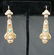 61A: Antique Victorian 14k Gold Drop Earrings w/ Turquo - 3