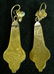 61A: Antique Victorian 14k Gold Drop Earrings w/ Turquo - 5