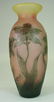 101: Signed Galle Cameo Art Glass Vase w/ Bluish Gray O - 2