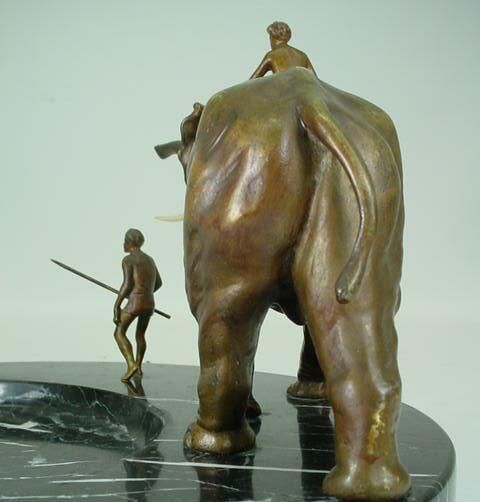 Austrian/Vienna Bronze Ivory Sculpture Mounted on - 7