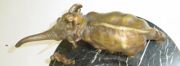 Austrian/Vienna Bronze Ivory Sculpture Mounted on - 8