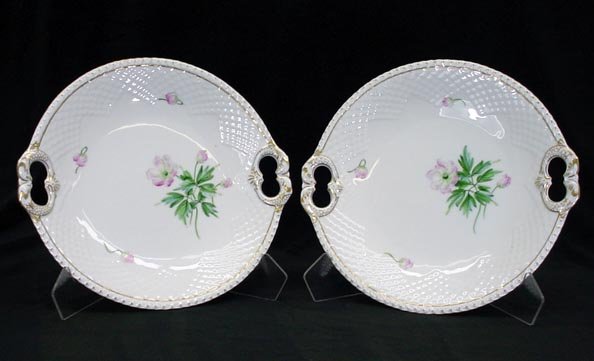 Two (2) Bing and Grondahl B&G Porcelain Round Serv