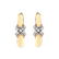 Vintage 14 Karat Yellow Gold and Diamond Earrings.