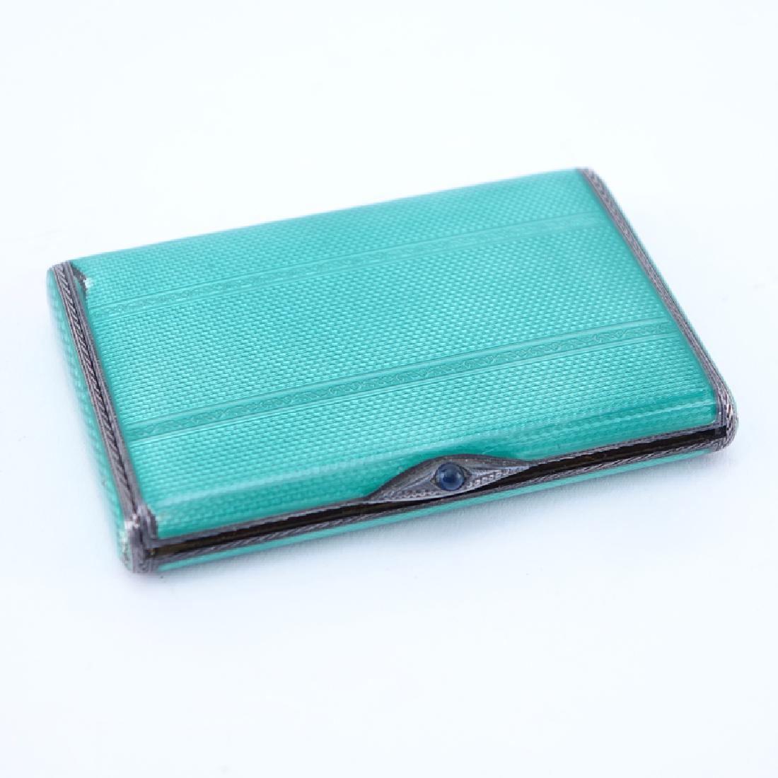 Antique Gilt Silver And Guilloche Enamel Card Box. The (1 of 6)