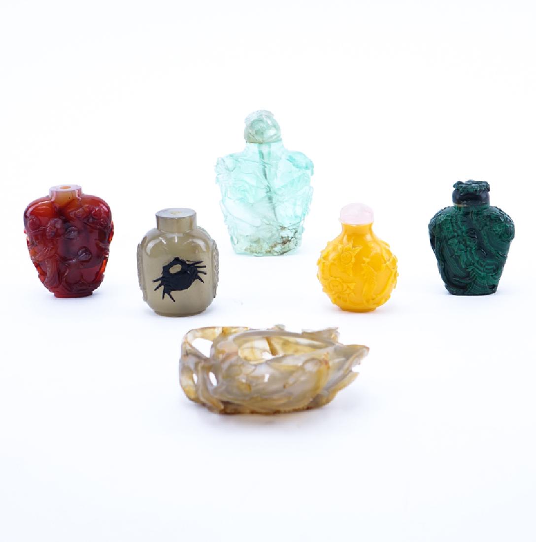 Collection of Four (4) Chinese Hardstone Snuff Bottle (1 of 4)