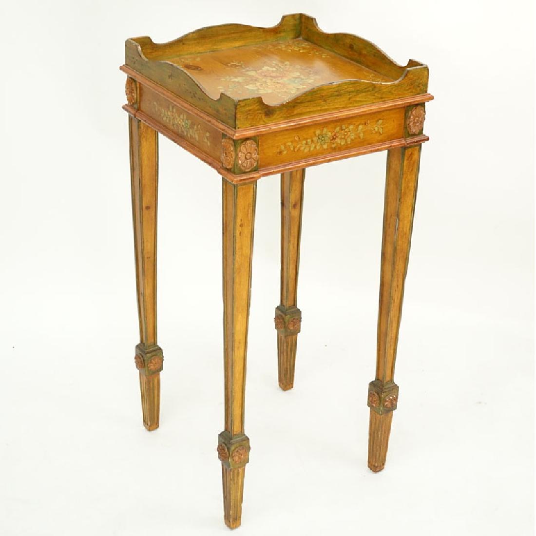 Vintage Sarreid LTD., Edwardian Style Pine Side Table. (1 of 7)
