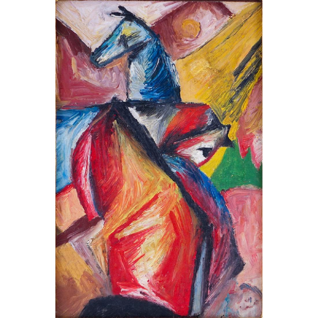 1930's German Expressionist School Oil Sketch On Board (1 of 3)