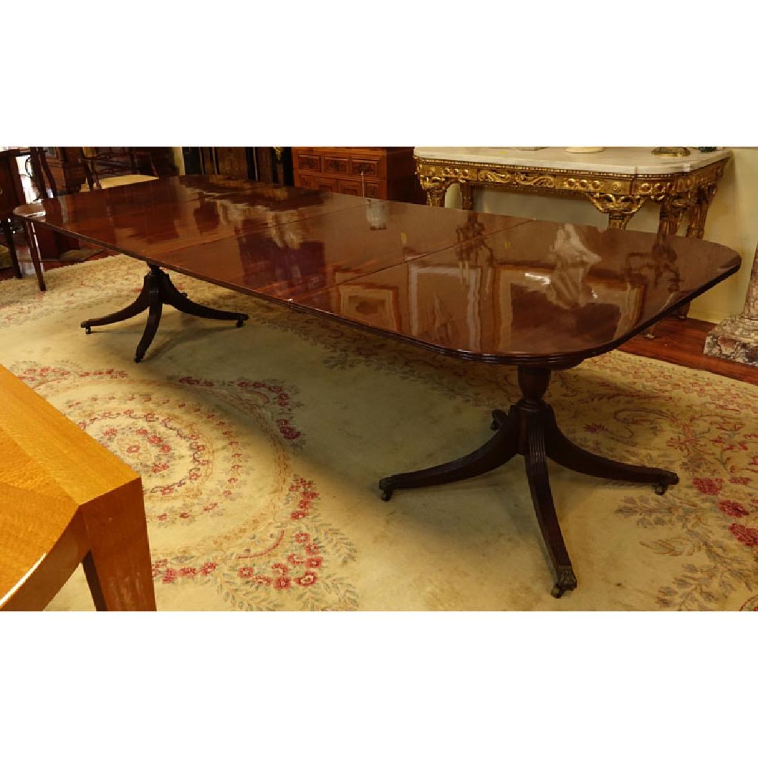 Large 19th Century Sheraton Mahogany Dinning Table. (1 of 5)