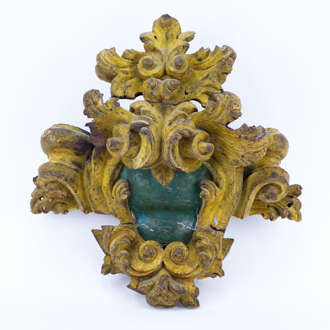 Antique Renaissance Style Heavily Carved Polychrome (1 of 4)