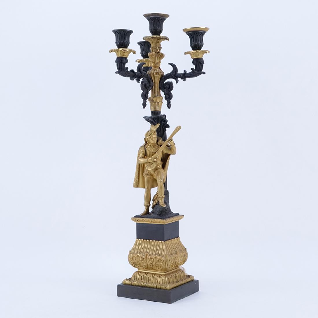 20th Century Gilt Bronze Figural Candelabra. Unsigned. (1 of 5)