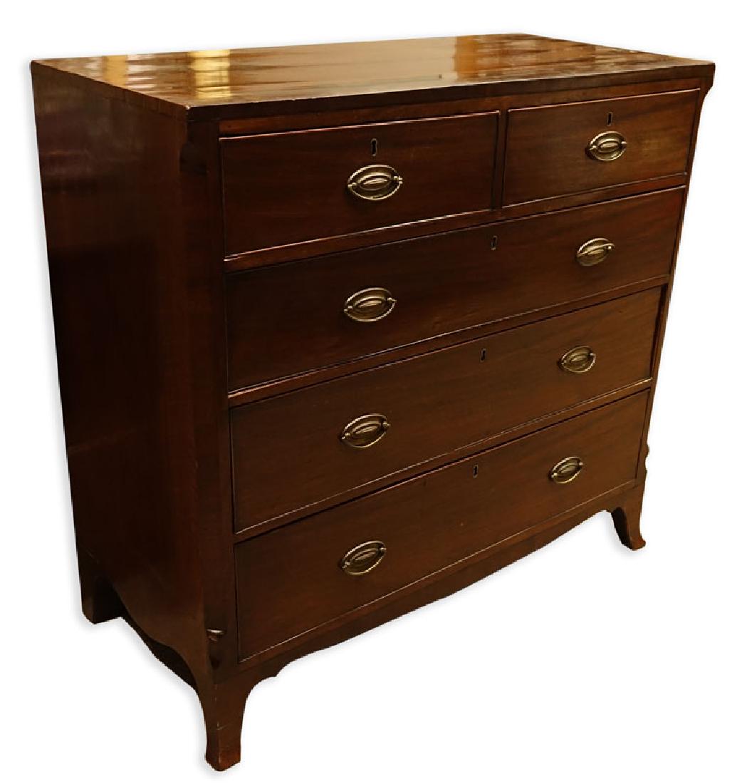 Large Antique Hepplewhite Mahogany Chest of Drawers. (1 of 3)