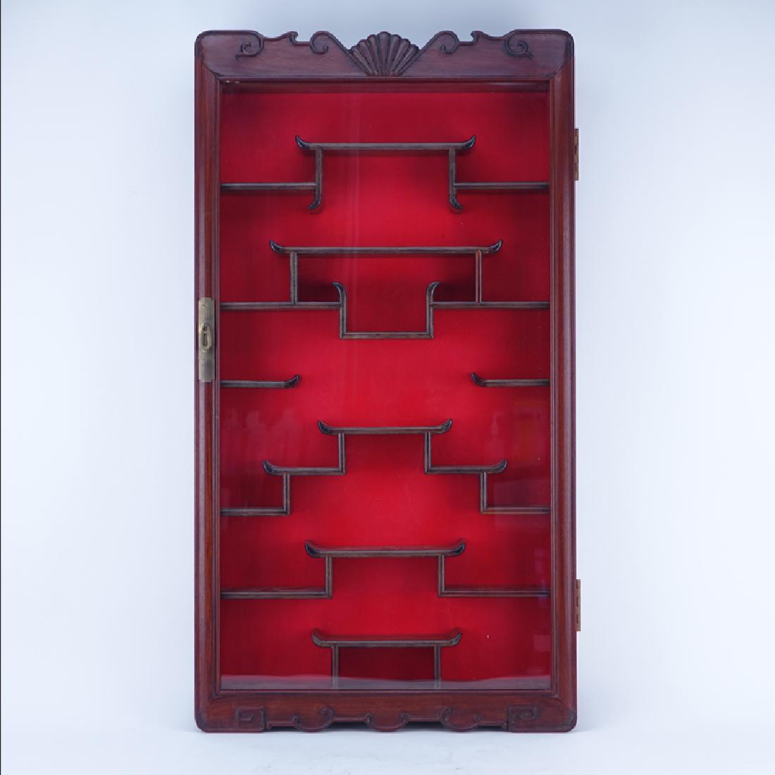 Vintage Japanese Carved Wood Display Cabinet for (1 of 4)