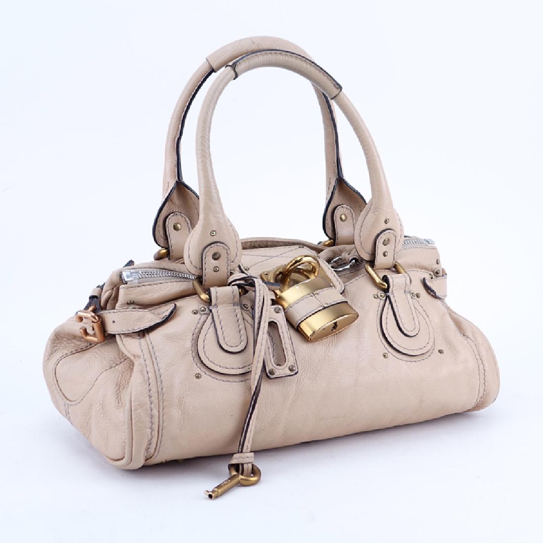 Chloe CrÃ¨me/Light Beige Grained Leather Paddington MM (1 of 7)