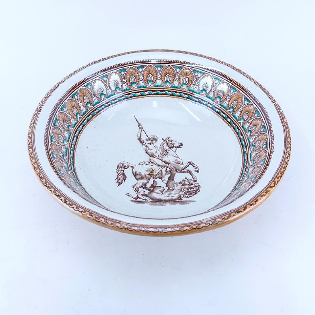 Large Continental Pottery Centerpiece Bowl. (1 of 4)